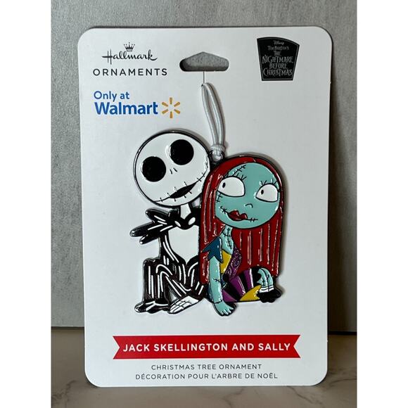 Hallmark Metal Ornament Nightmare Before Christmas Jack Skellington Sally NWT - Picture 1 of 1
